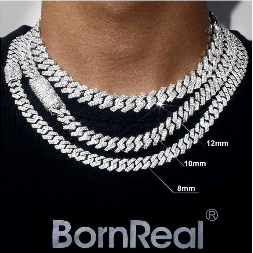 Factory Direct Deal on Stylish 14MM Moissanite Cuban Chain Bracelet for Hip Hop Lovers