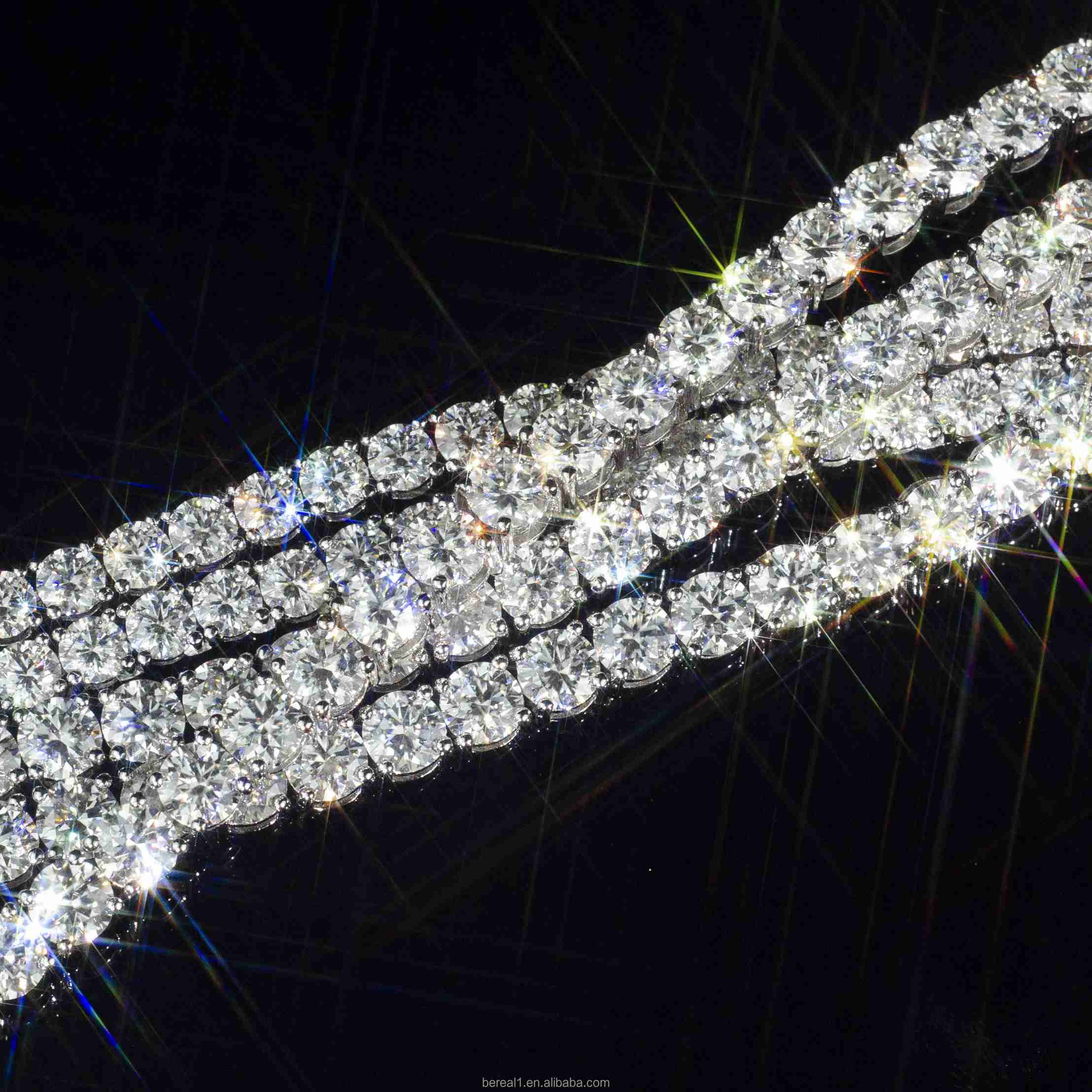 Exclusive Iced Out VVS Moissanite Diamond Tennis Chain Bracelet 3mm Customized Fine Jewelry for Elegant Women