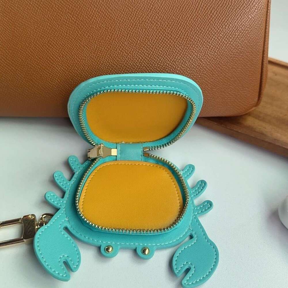 DHEssentials 2025 Winter Crab Bag Ornament, PU Earphone Case/Keychain/Lipstick Coin Purse/Car Decor, 7 Colors, Urban Minimalist, Wholesale