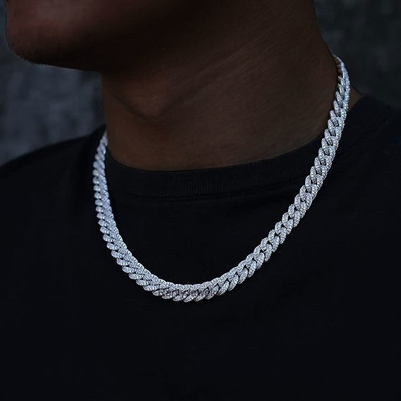 Rarity Factory Price GRA Iced Out Hip Hop Jewelry Thick Heavy Vvs Moissanite Bracelet 8mm Cuban Link Chain with Diamond