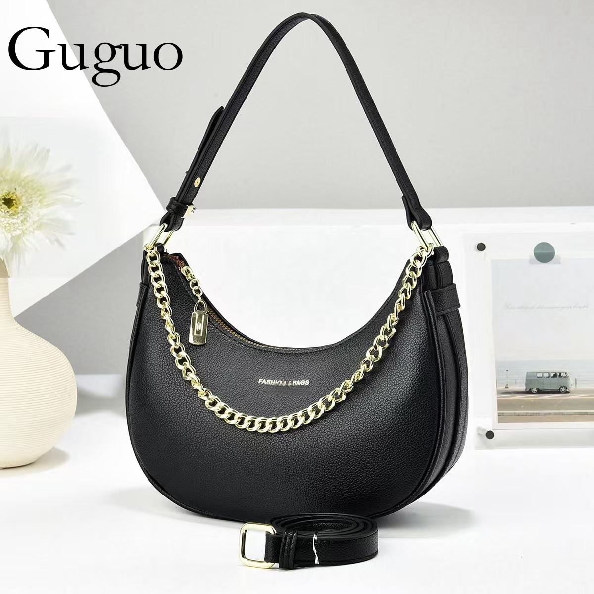 Guguo Free Shipping New Designer Bag High-end Shopping Bag Trade Elegant Simple Trendy Niche Dumpling Bag Large Capacity Trendy Personality Women'