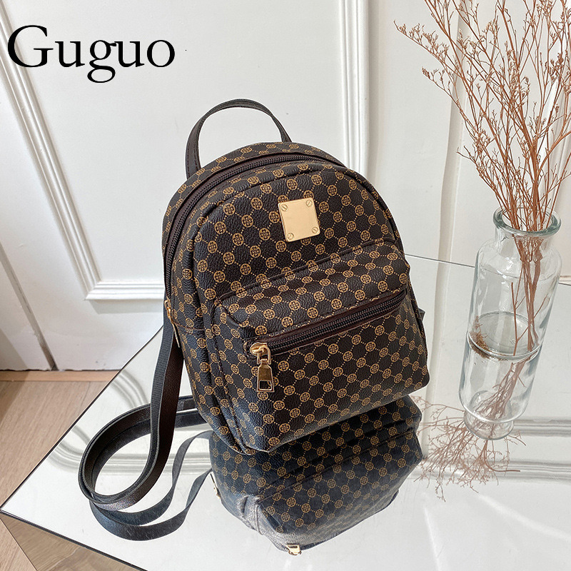 Guguo Free Shipping New Designer Bag High-end Shopping Bag Backpack Ladies Bags Trade Double Shoulder Bag Wholesale Versatile Korean Style Backpack Fo