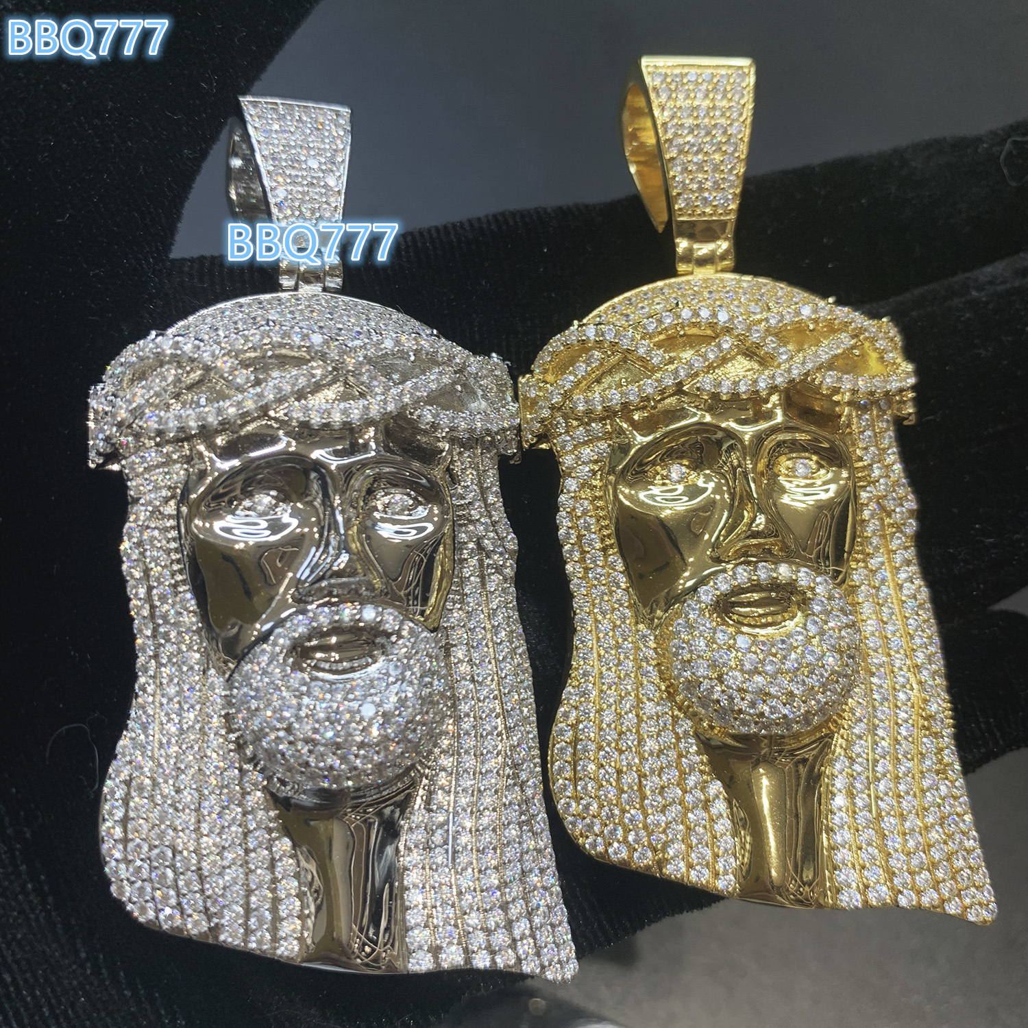 Cities Jewelry Hip Hop 3D Jesus Face Piece 925 Sterling Silver Iced Out VVS Moissanite Jesus Pendant