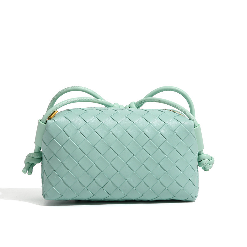 Free Shipping New Designer Bag Cross-border Embossed Woven Small Square Bag Single Shoulder Crossbody Foreign Trade Style Lightweight Women's Bag