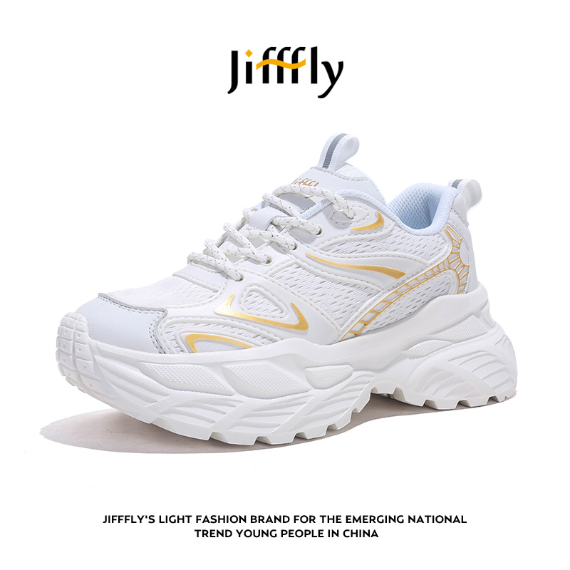 Jifffly designer shoes free shipping high quality outdoor vintage trainer shoes message height increase casual shoes for woman white black