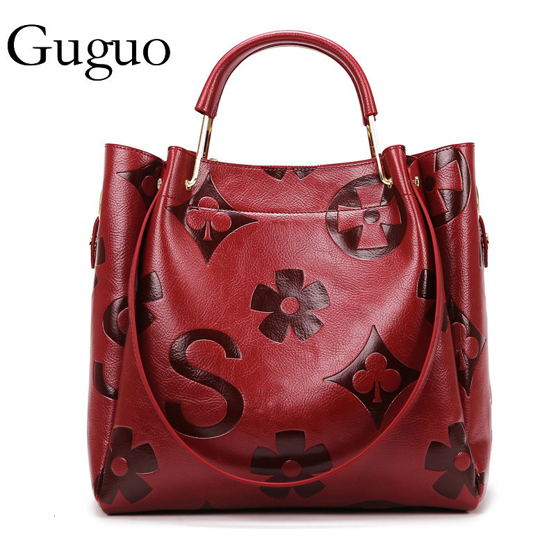 Guguo Free Shipping New Designer Shopping Large Capacity High-end Feel Retro Embossed Women's Bag Cross-border Handbag
