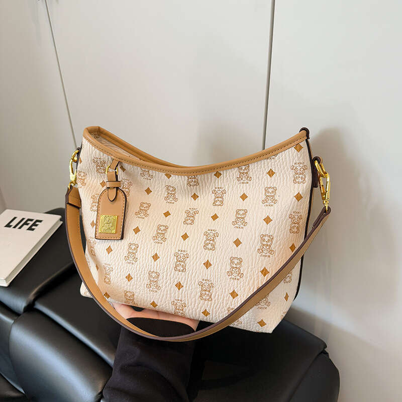 Luxury Shoulder Bags for Women Designer Bags 2025 New Pattern Printed Large Capacity Tote Bag Stylish Shoulder Crossbody Brown Bag