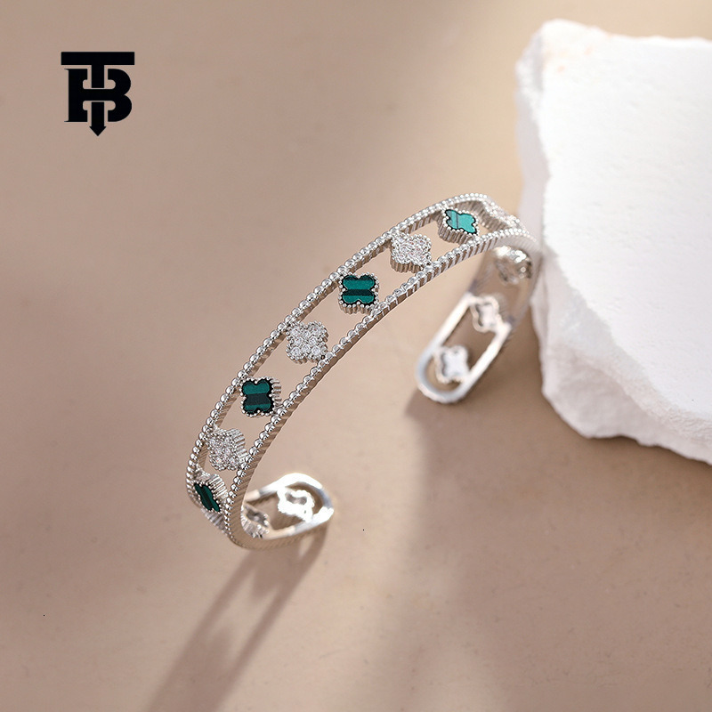 TB BHULAMTE Designer Luxury Zircon And Gemstone Gold Silver Bracelet Elegant Design Suitable For Any Outfit Sparkling Exquisite Women's Jewelry