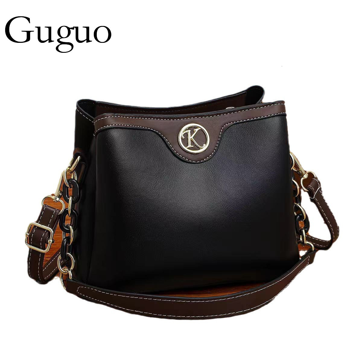 Guguo Free Shipping New Designer Bag High-end Shopping Bag Fashion Retro Bucket Bag From Manufacturer Trendy Large Capacity Shoulder Crossbody Bag Who