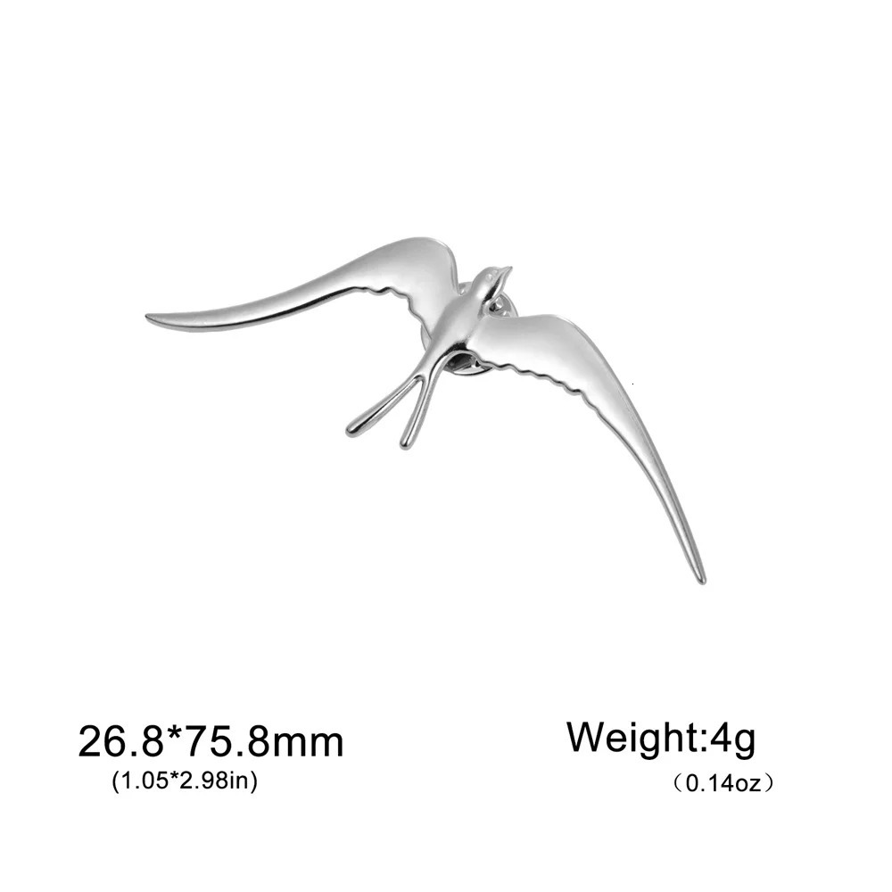 My Shape Swallow Brooch for Animal Birds Lovers Gifts Stainless Steel Brooch Pins Fashion Jewelry for Backpack Suits Bag Decor 250906