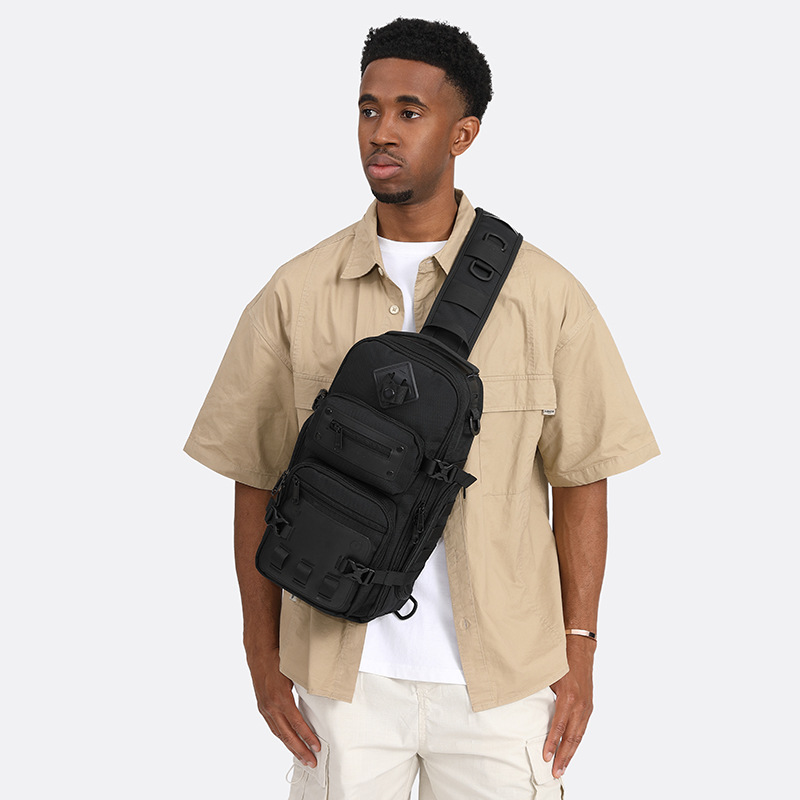 OZUKO Tactical Chest Crossbody Shoulder Men Outdoor Sports Waterproof Senior Sense Male Bag