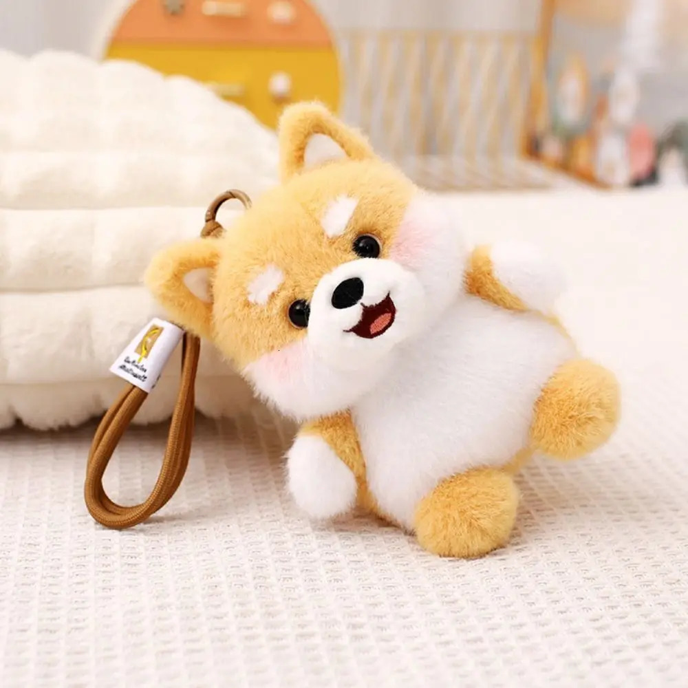 Puppy Dolls Dog Plush Pendant Schnauzer Bag Charm Husky Corgi Plush Stuffed Animal Shiba Inu Dog Stuffed Keychain Christmas Gift 250906
