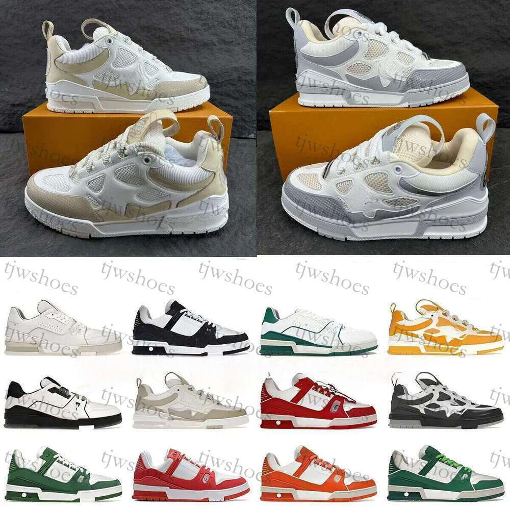 Top Skate Shoes Original packaging box Designer Skate shoes High Quality Casual Fashion Running Lace-up Low-top Sports Breathable Black White With Box