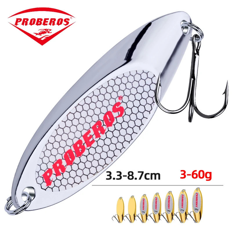 PRO BEROS 3g60g Metal Spinner Spoon trout Fishing Lure Hard Bait Sequins Noise Paillette Artificial small hard sequins 250906