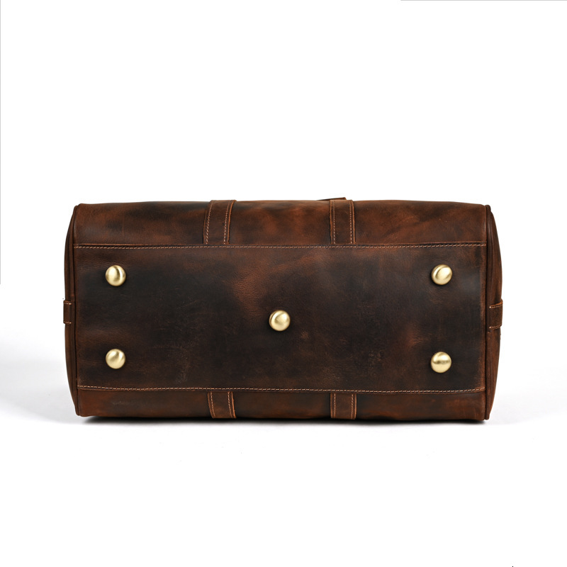 New Men s Luggage Leather Handbag Handmade Cowhide Travel Bag Autumn Designer Bag Large Capacity Women s Luggage Bag