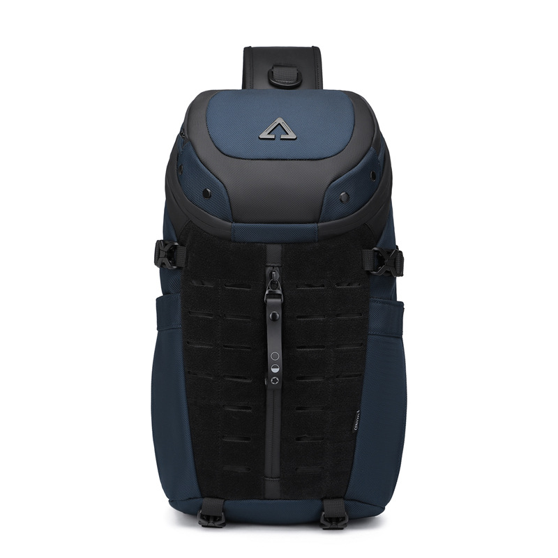 OZUKO men's tactical chest senior crossbody bag outdoor waterproof portable one-shoulder backpack for men