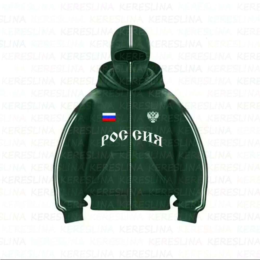 Hoodie jacket coat hoodies tracksuit men New Hot-Selling Double-Head Zipper POG GHB Printed Niche Design New Eye-Visible Jacket
