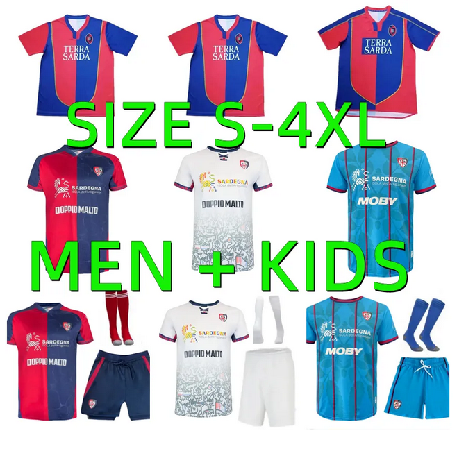 2025 2026 Cagliari Calcio Soccer Jerseys 25 26 LAPADULA PAVOLETTI LUVUMBO DEIOLA VIOLA ZAPPA AZZI JANKTO Zola Gobbi 03 04 05 retro Men kids Football Shirt Uniforms