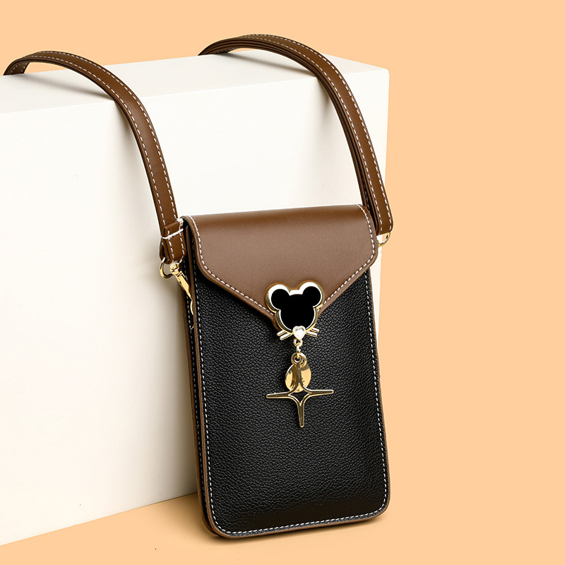 Free Shipping New Designer Bag Touchscreen Phone Bag For Women Single Shoulder Crossbody Bag Fashion Vertical Small Bag Ladies Handbag