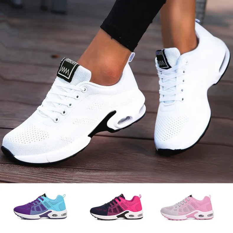Trainers Ladies Casual Mesh Sneakers Pink Women Flat Lightweight Soft Breathable Footwear Basket Running Shoes Z 9.3-5