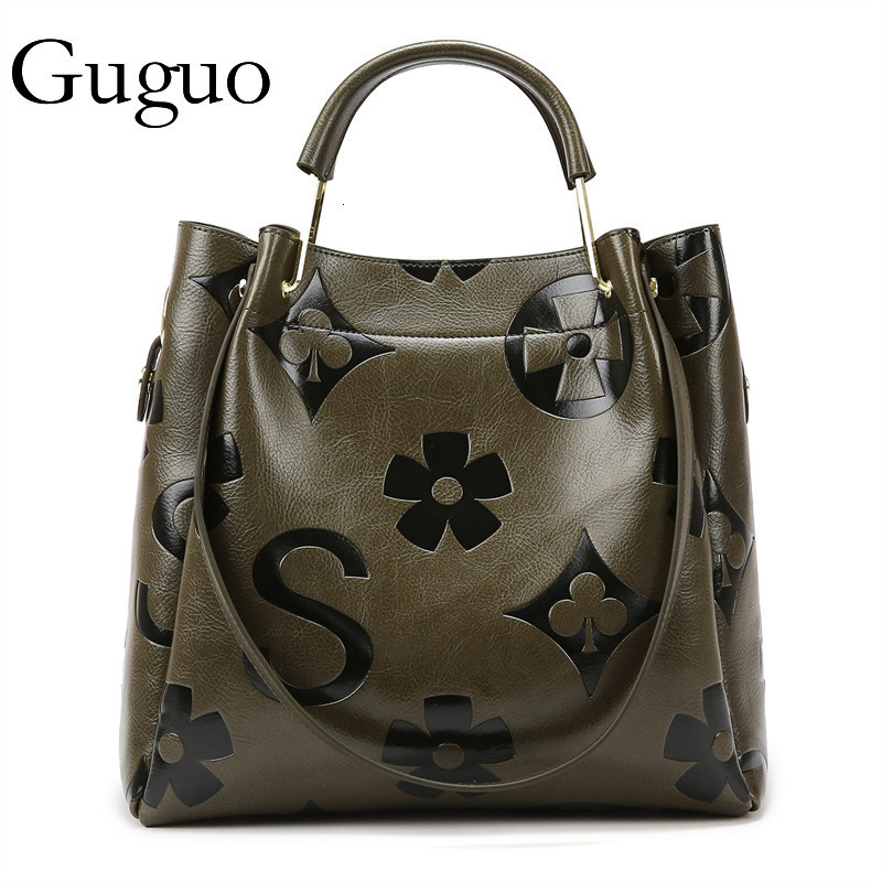 Guguo Free Shipping New Designer Shopping Large Capacity High-end Feel Retro Embossed Women's Bag Cross-border Handbag