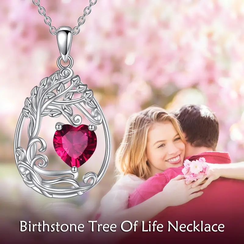 MT Best-selling S925 Sterling Silver Tear Drop Pendant Birthstone Necklace Gemstone Anniversary Birthday Jewelry Graduation Gift Fast free Shipping