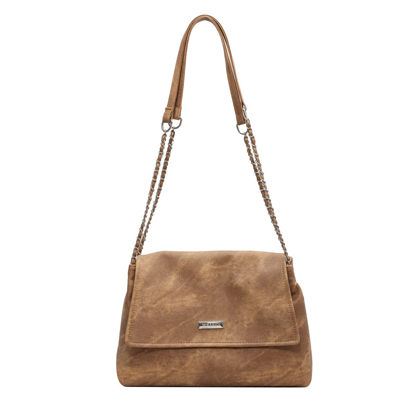 Free shipping fashionable chain hand-held large bag new simple tote bag for women casual and versatile solid color underarm bag