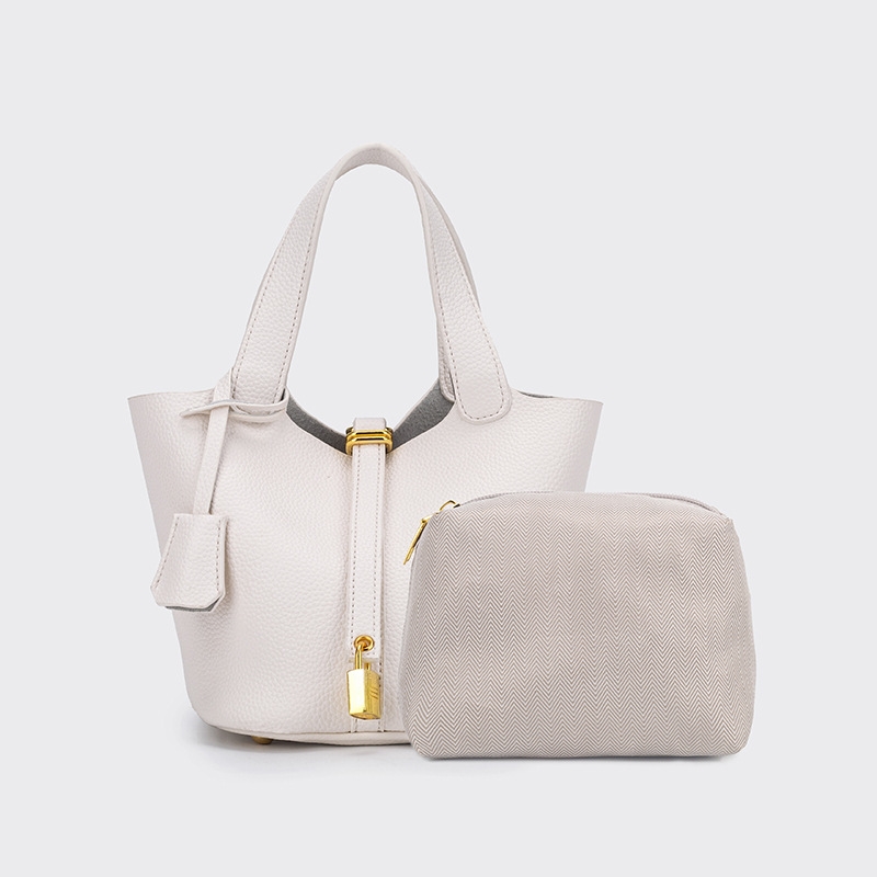 Free shipping fashionable women's handbag simple bucket bag steamed bun mother bag fashionable and versatile women's bag