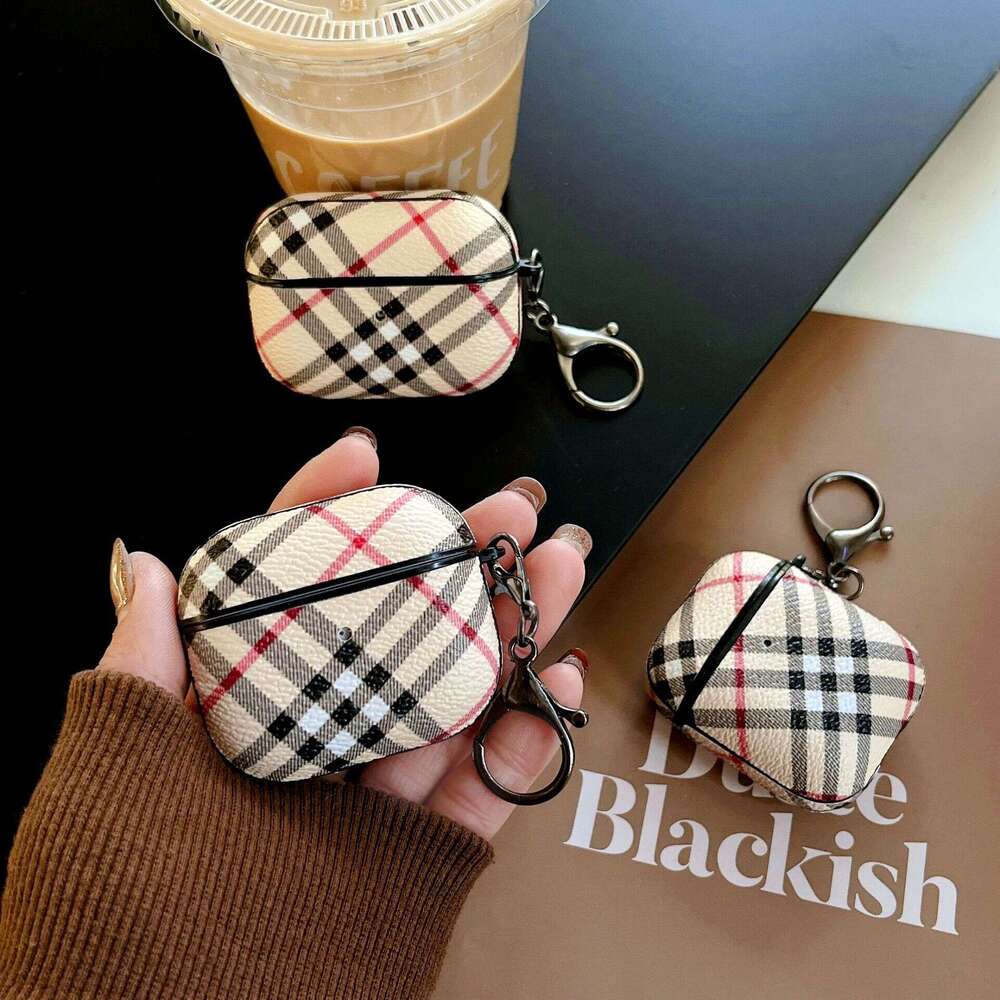 DHgargets Suitable for Apple 1/2 New 3rd Generation Bluetooth Earphone Leather Protective Cover Phone Pro Case