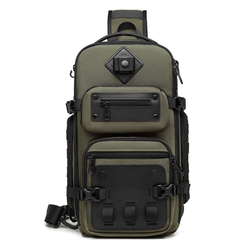 OZUKO Tactical Chest Crossbody Shoulder Men Outdoor Sports Waterproof Senior Sense Male Bag
