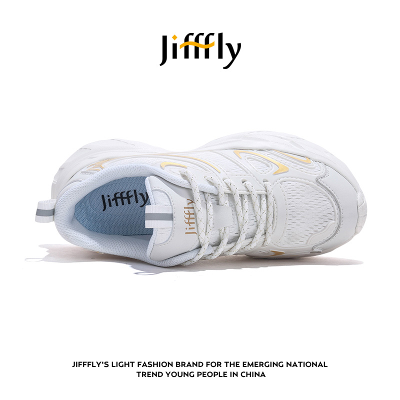 Jifffly designer shoes free shipping high quality outdoor vintage trainer shoes message height increase casual shoes for woman white black