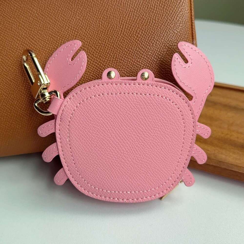 DHEssentials 2025 Winter Crab Bag Ornament, PU Earphone Case/Keychain/Lipstick Coin Purse/Car Decor, 7 Colors, Urban Minimalist, Wholesale