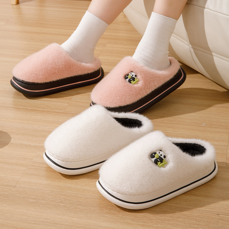 Free delivery designer slippers sandals Wearing hairy slippers for women with exposed toes embroidered letters flat bottomed sheep rolls plush cotton 