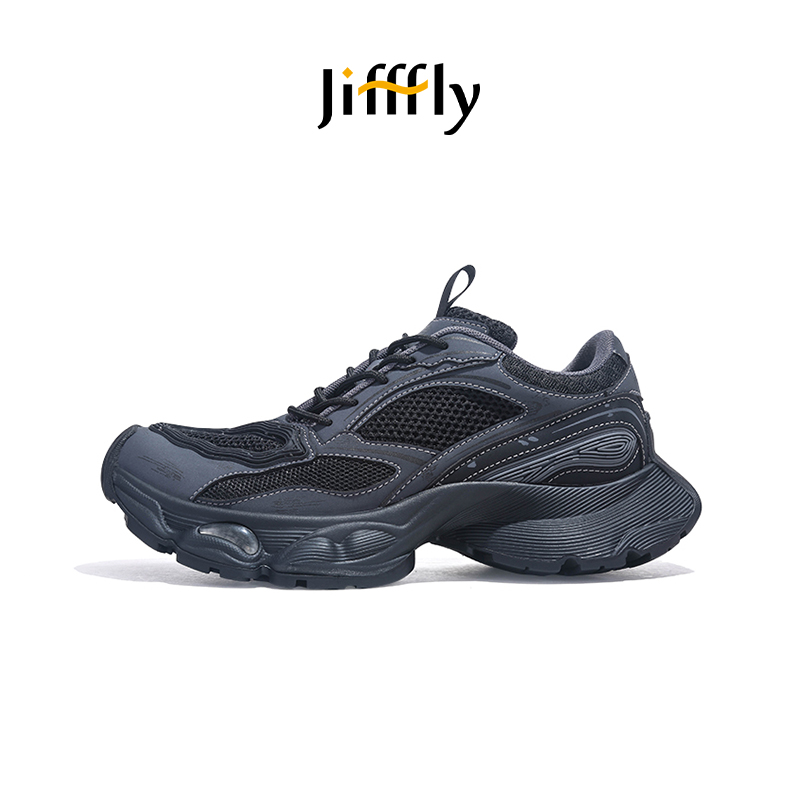 Jifffly designer free shipping new high quality outdoor vintage fashion trainer trend breathable height increase casual shoes for woman black siery dh