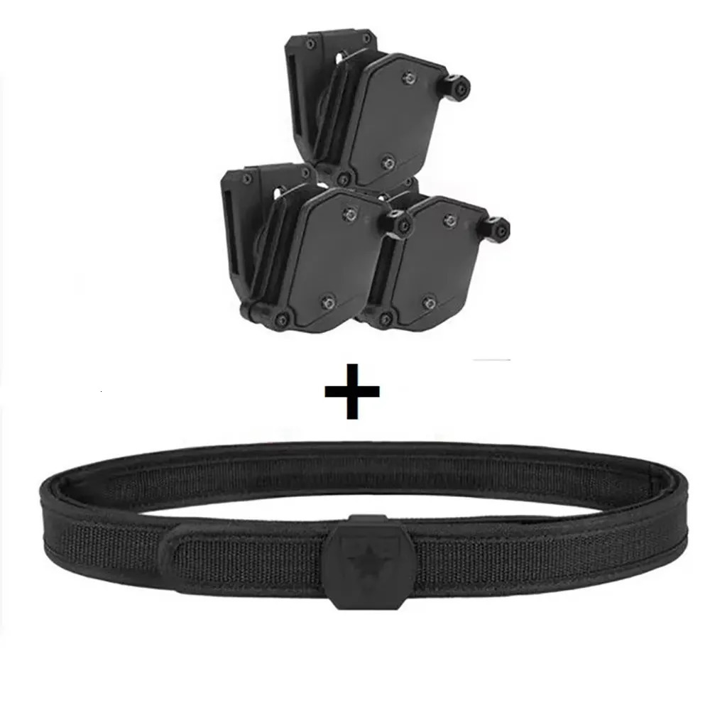Tactical IPSC Competition High Speed Shooting Inner Outer Belt w 4 x MultiAngle Speed Pistol Magazine Pouch Mag Holster 250906