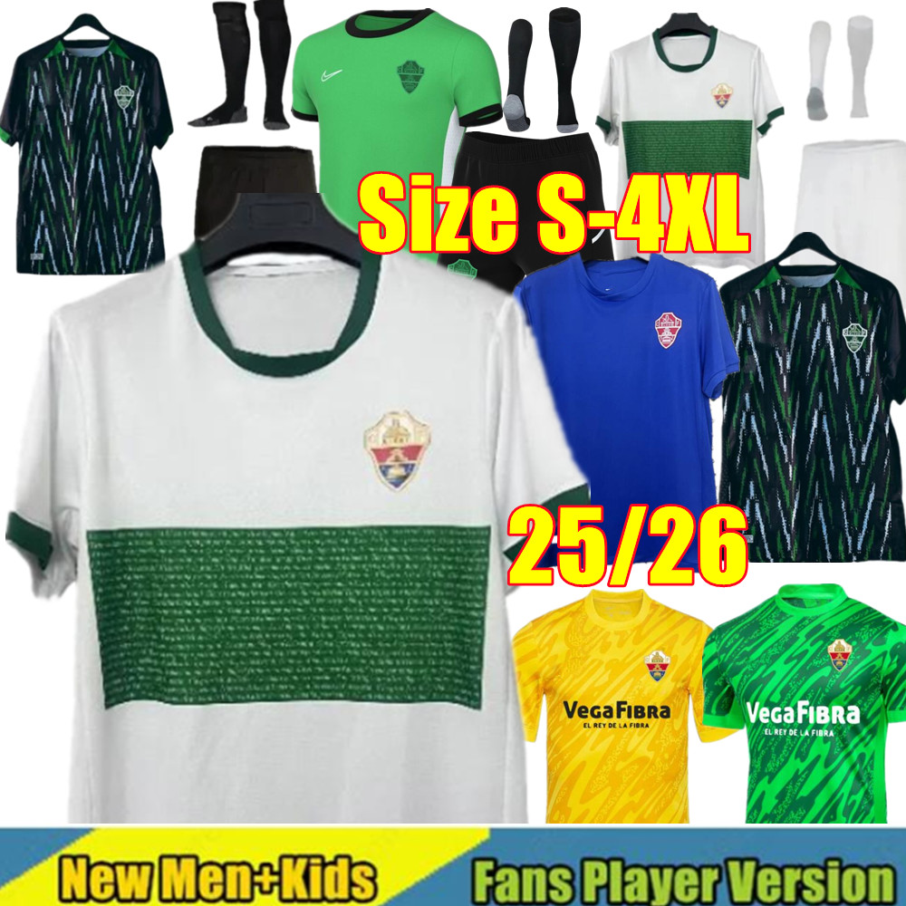 4XL 25 26 Elche CF soccer Jerseys Home Away LUCAS BENEDETTO PASTORE PERE MILLA IVAN MARCONE RODRIGUEZ FIDEL CALVO JOSAN Official Club 2025 2026 football shirt man kids