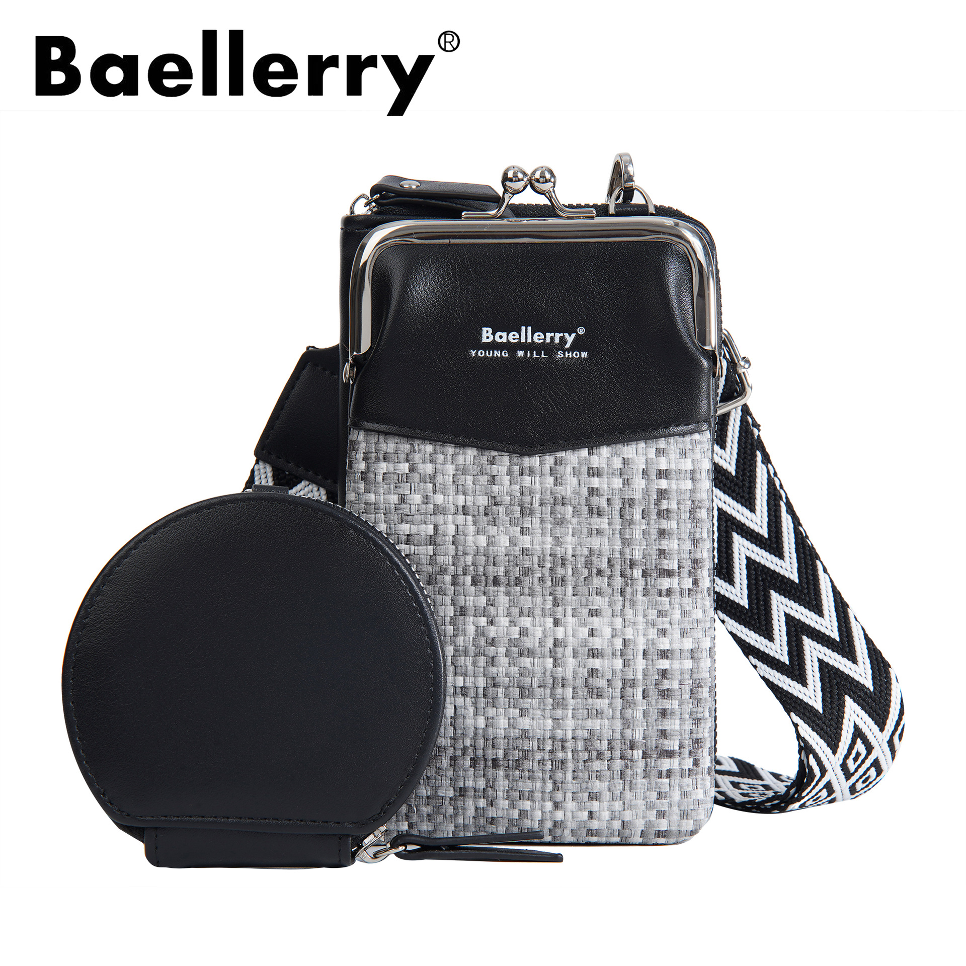 The 2025 hot new baellerry phone bag is a versatile crossbody single-shoulder bag with contrasting colors