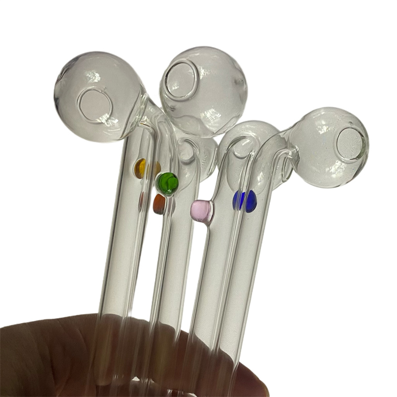 S P Pyrex Curved Glass Pipes Original Oil Burner Pipe 12cm 14cm 16cm glass Clear Quality Tube Handmade