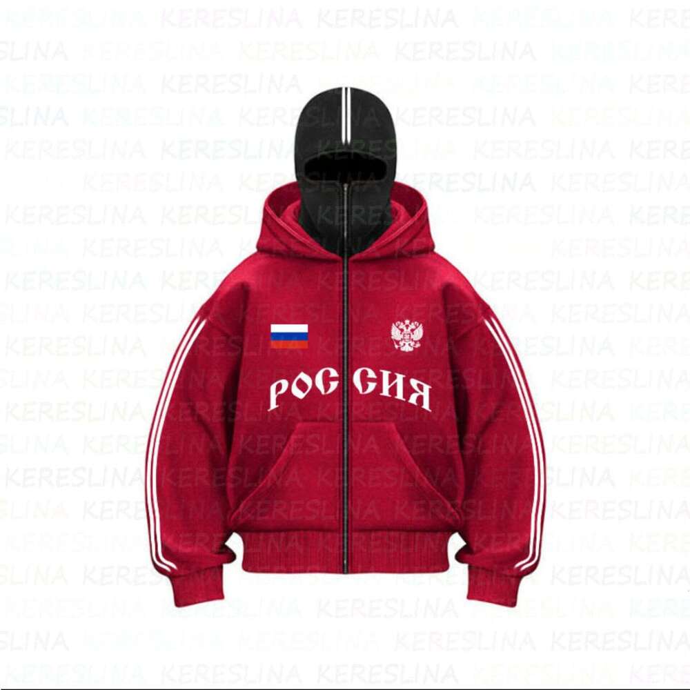 Hoodie jacket coat hoodies tracksuit men New Hot-Selling Double-Head Zipper POG GHB Printed Niche Design New Eye-Visible Jacket