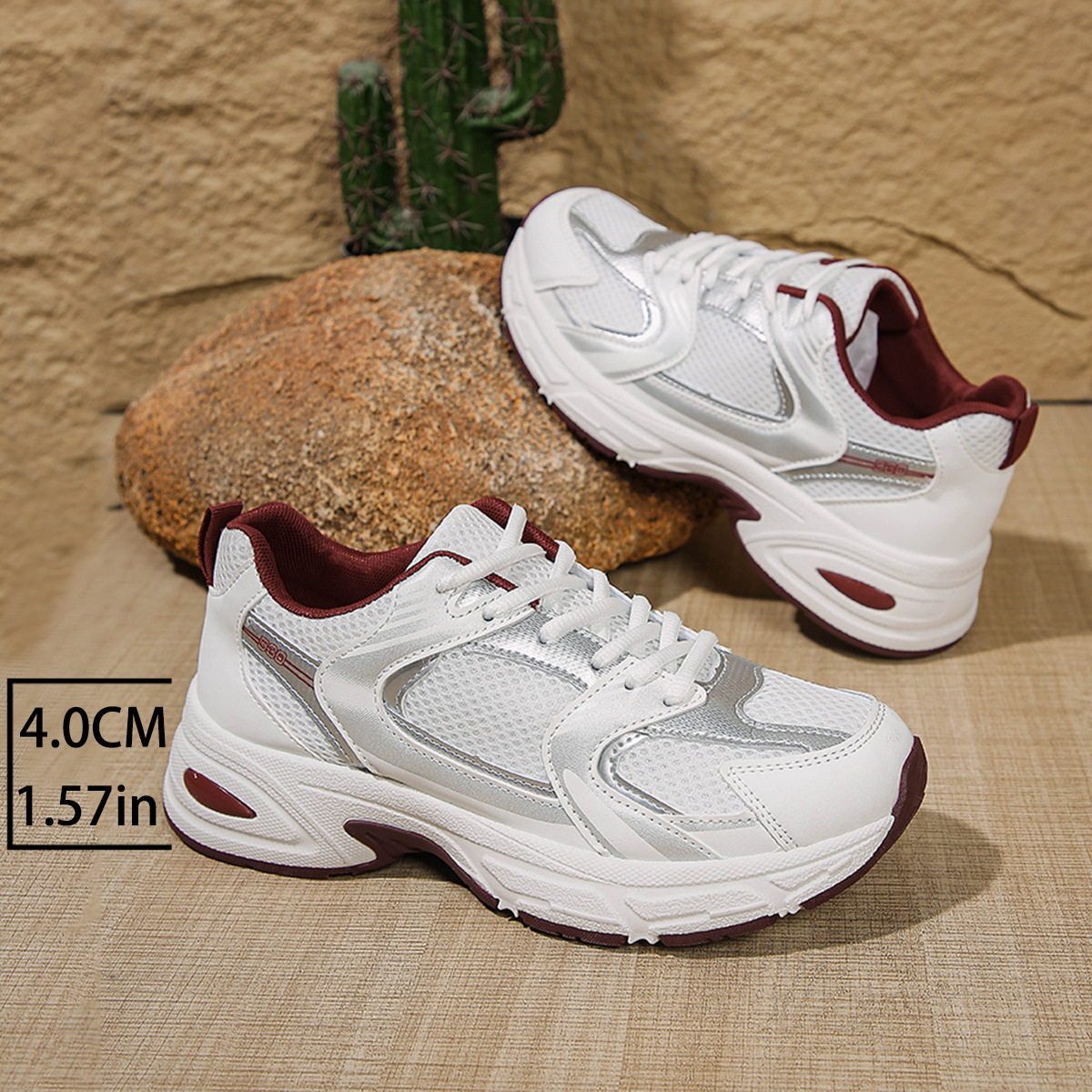 Free shipping for the new spring thick-soled lightweight breathable versatile casual sports shoes 2025