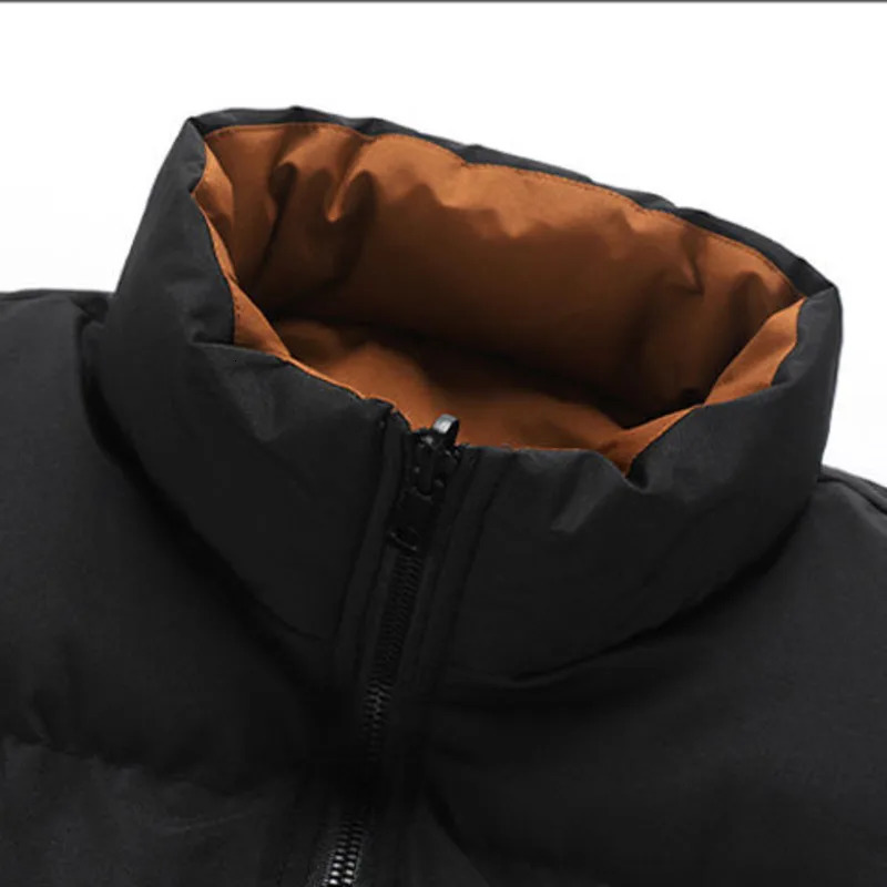 2025 Stand Collar Men Waistcoat Loose Reversible Warm Sleeveless Trendy Male Vest Fashion Solid Color Coats quality 250906