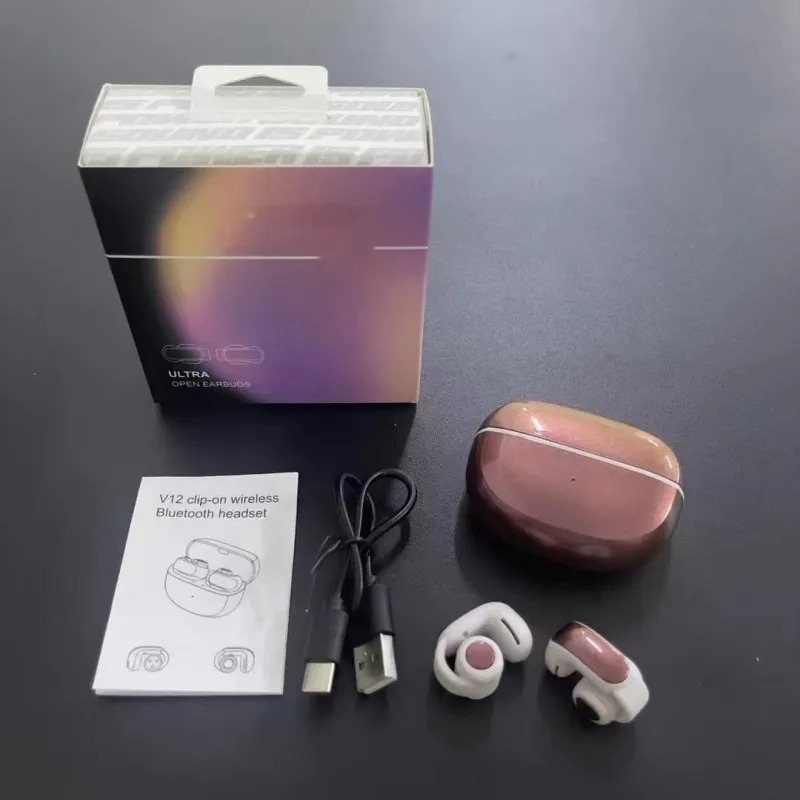 BS Ultra Open Earbuds wireless Headphones Bluetooth noise reduction HD Mic Call Earphones TWS sports waterproof Ear Clip in-ear touch game Headsets Fo