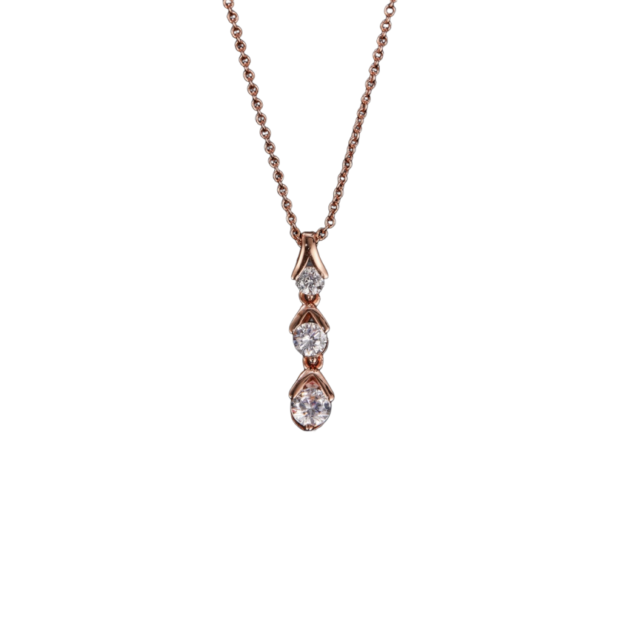 MT Wholesale 925 Sterling Silver Infinity Zircon Stone Necklace for Women's Daily Jewelry - 3 Stone Necklace