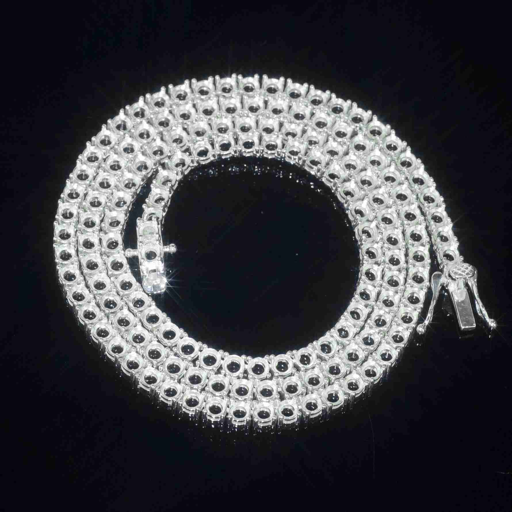 14K 18K Solid Gold Semi Mounting Tennis Chain 925 Silver Tennis Chain Necklace Moissanite Diamond Empty Tennis Chain Bracelet