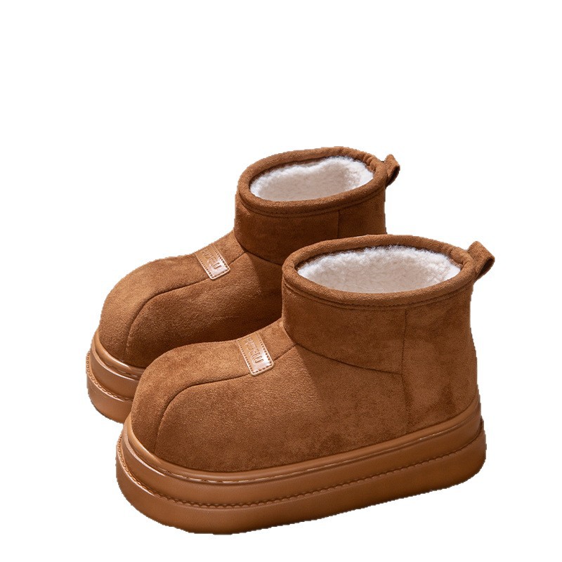 2024 free shipping new designer patent leather boots women thick heels winter snow martin boots fur furry thick soled winter boots