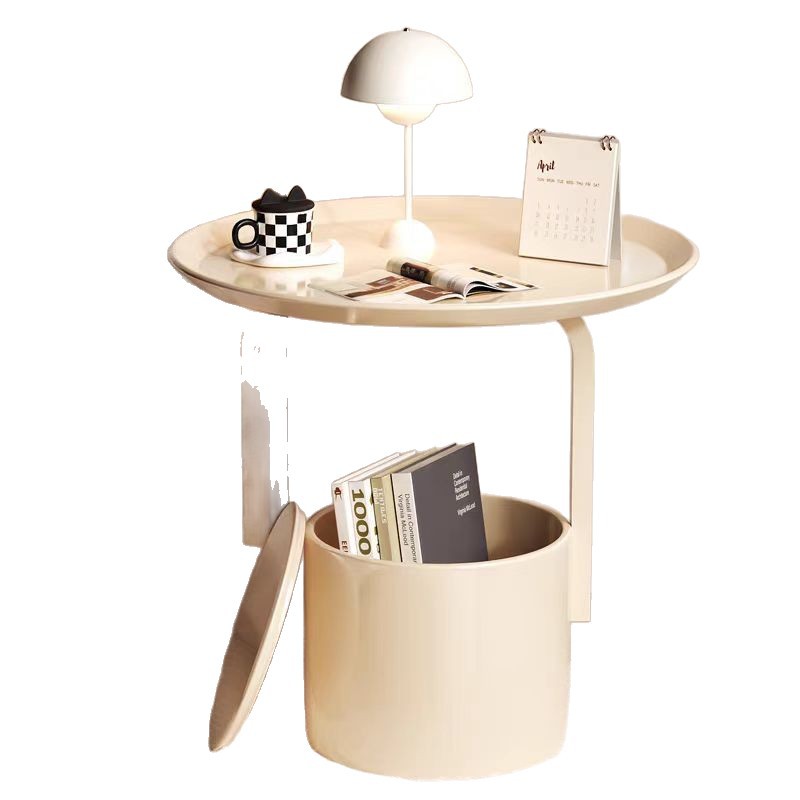 M9072 Coffee table bedroom bedside table storage rack balcony small round table