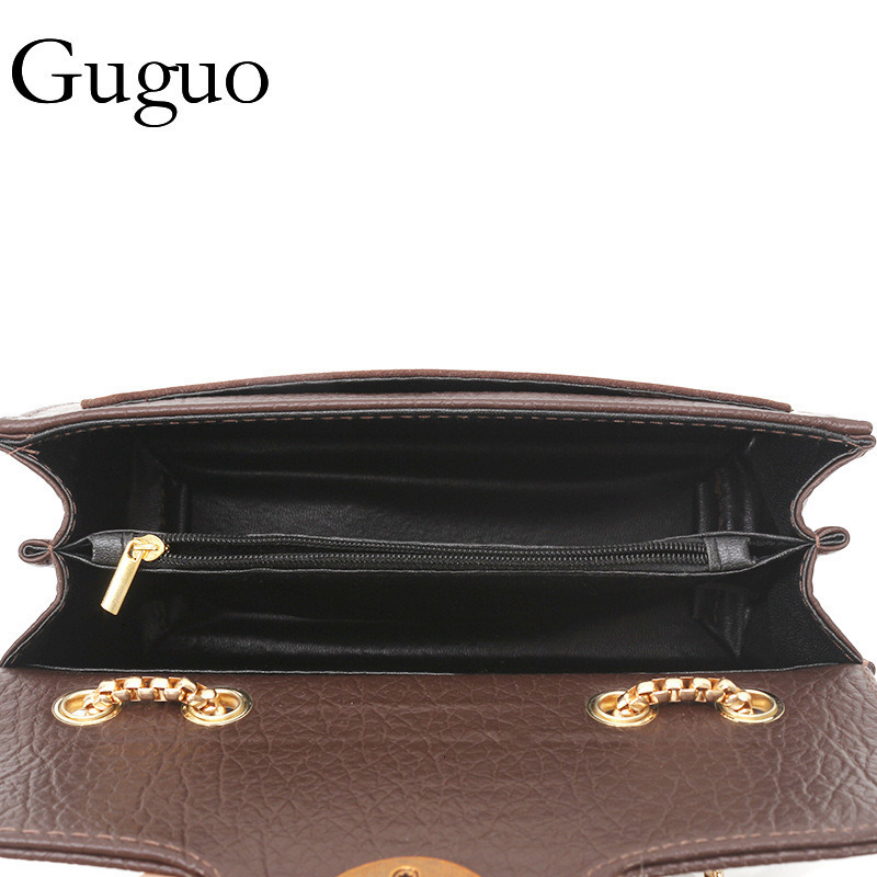 Guguo Free Shipping New Designer Bag High-end Shopping Bag Women's Bags Trade Stylish Deer Flap Chain Shoulder Bag Multi-compartment Small Square