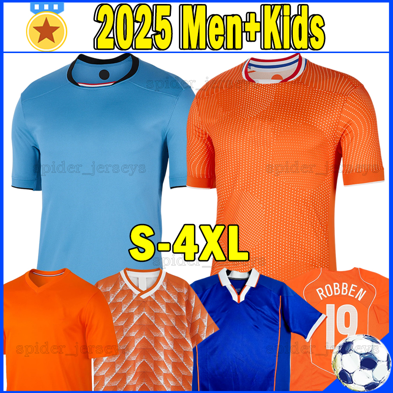 XXXL 4XL 25 26 Netherlands national football team Soccer Jerseys Retro 2014 08 02 1998 96 1988 MEMPHIS DUMFRIES GAKPO MALEN Men Uniforms 2025 WEGHORST XAVI kids kits