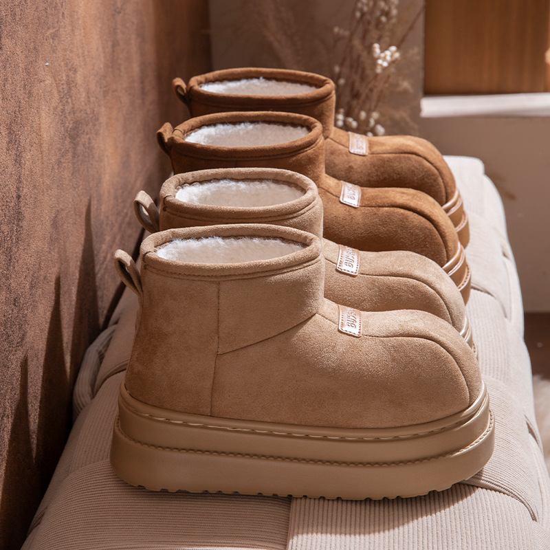 2024 free shipping new designer patent leather boots women thick heels winter snow martin boots fur furry thick soled winter boots