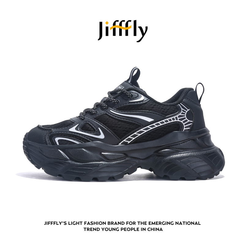Jifffly designer shoes free shipping high quality outdoor vintage trainer shoes message height increase casual shoes for woman white black